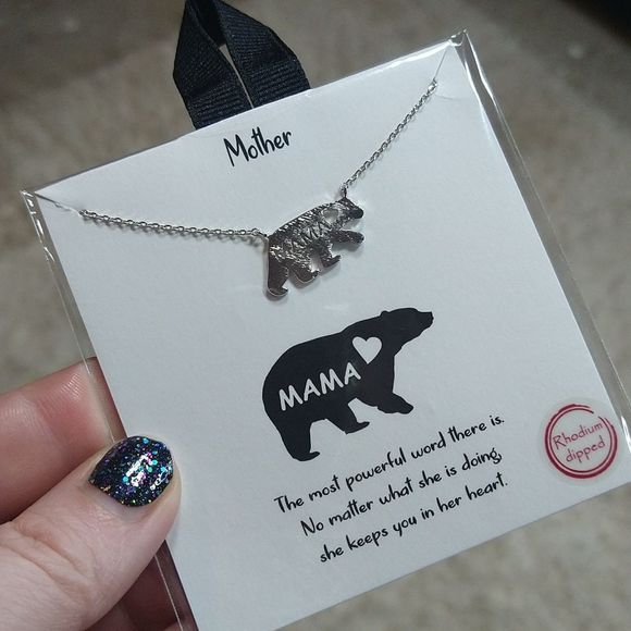 Jewelry - 18K Gold Dipped Mama Bear Necklace